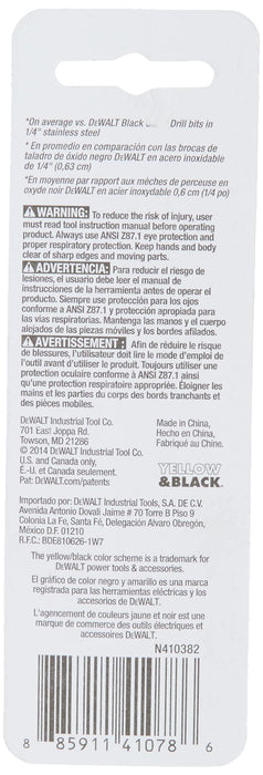 DEWALT DWA1211 11/64" Pilot Point Industrial Cobalt Alloy Steel Drill Bit