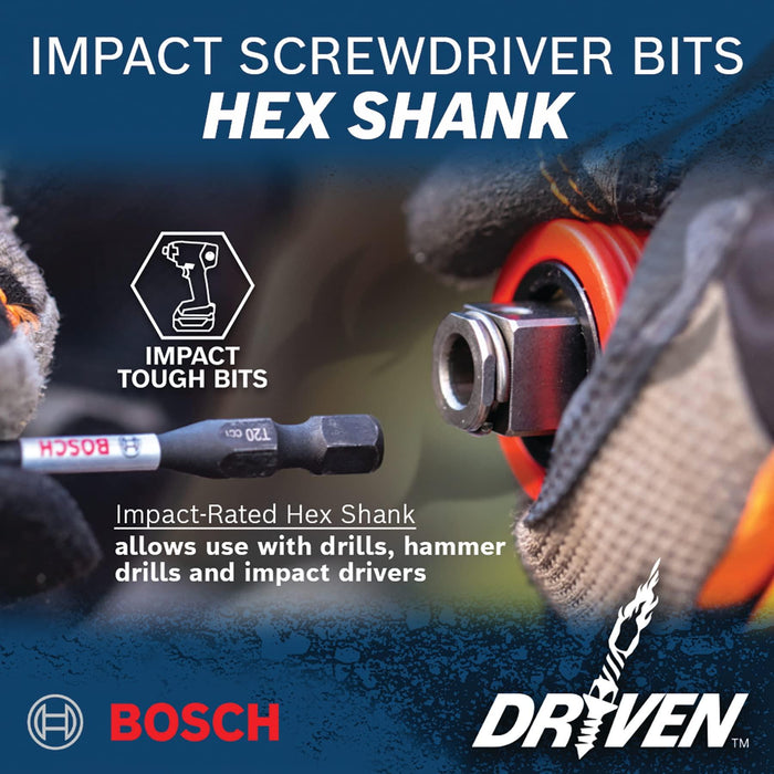 BOSCH ITDT25215 15 pc. Driven 2 in. Impact Torx� #25 Power Bits