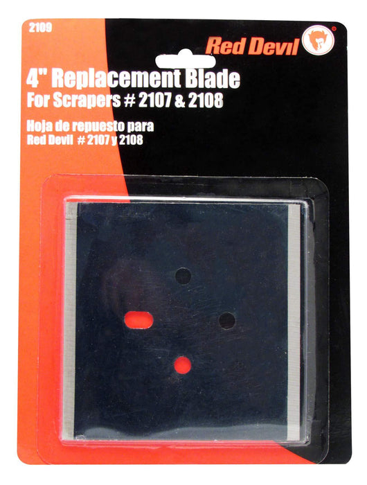 Red Devil 2109 4" 2107 & 2108 Floor, Scraper, Replacement Blade, Black
