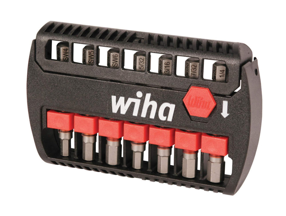 Wiha 7 Piece BitBuddy MaxxTor Impact Hex Bit Set - Inch and Metric