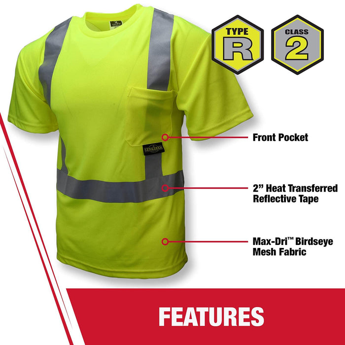 Radians unisex adult RADIANS ST11 2PGS, Safety Green, 2X US