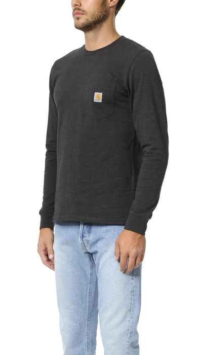 CarharttmensLoose Fit Heavyweight Long-Sleeve Pocket T-ShirtBlackSmall