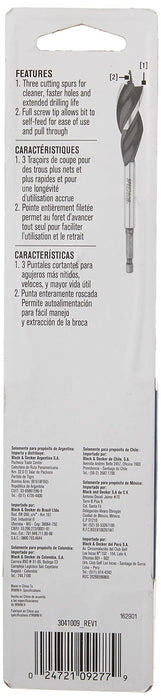 IRWIN SPEEDBOR Tri Flute Wood Drill Bit 1-1/4" X 6"(3041009)