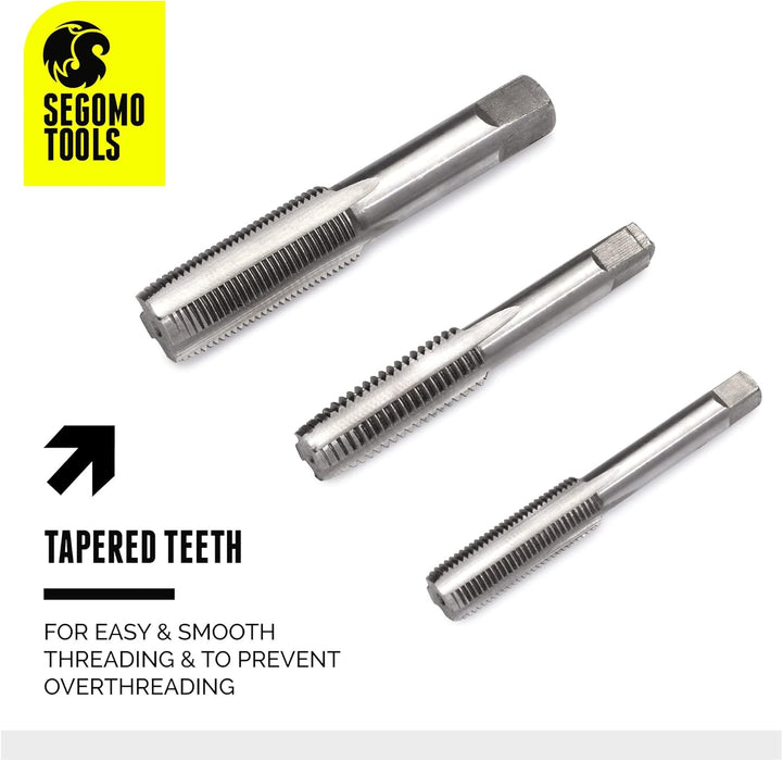 Segomo Tools 60 Piece Metric & SAE Threading Tap & Die Tool Set