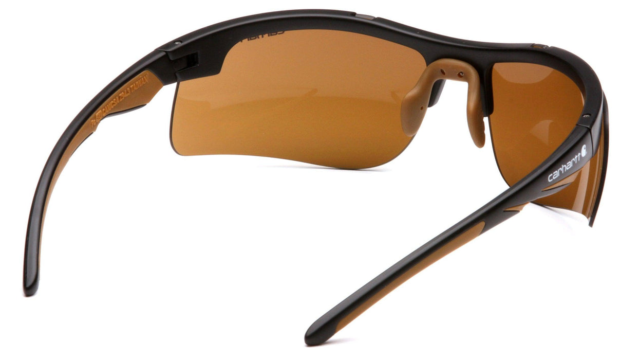 Carhartt Rockwood Safety Glasses, Sandstone Bronze Anti-Fog, Frustration-Free Packaging
