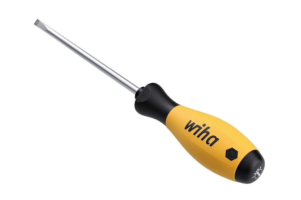Wiha 30248 Slotted Screwdriver, ESD Safe with SoftFinish Handle, 6.5mm