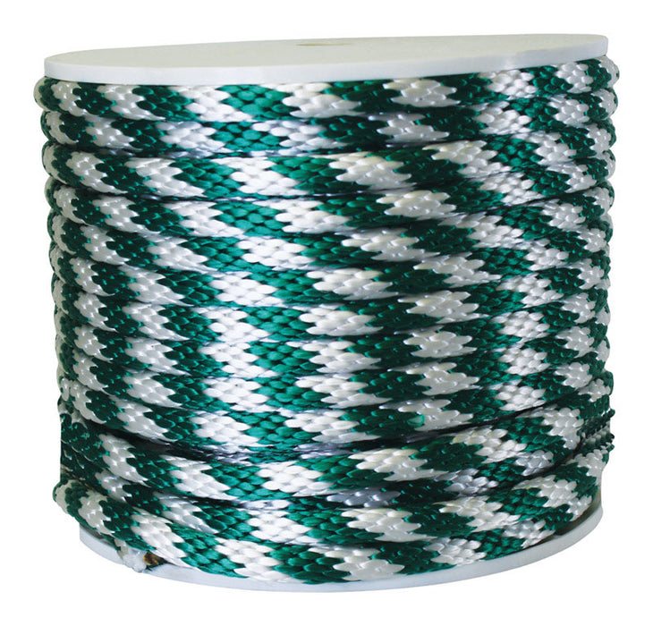 Koch Industries 5/8 in. D X 140 ft. L Green/White Solid Braided Poly Derby Rope