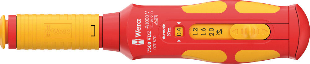 7508 VDE Kraftform Safe-Torque Speed Torque screwdriver, 0.4-2.0 Nm