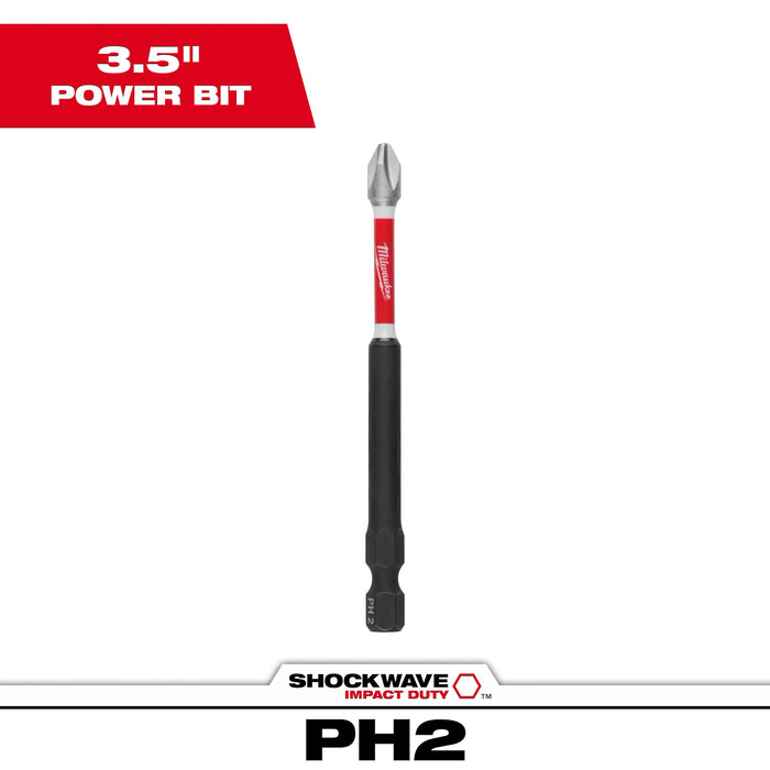 Milwaukee Shockwave Phillips #2 X 3-1/2 in. L Impact Power Bit Steel 1 pc 48-32-4562, main product view