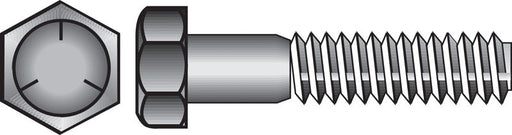 HILLMAN 5/16 in. D X 5-1/2 in. L Heat Treated Zinc Steel Hex Head Cap Screw 50 pk