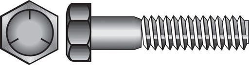 HILLMAN 5/16 in. D X 6 in. L Heat Treated Zinc Steel Hex Head Cap Screw 50 pk