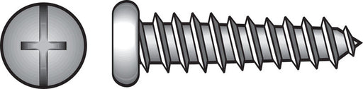 HILLMAN No. 6 X 1/2 in. L Phillips/Slotted Pan Head Sheet Metal Screws 100 pk