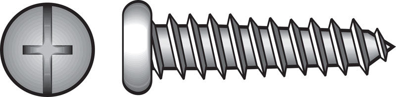 HILLMAN No. 8 X 3/4 in. L Phillips/Slotted Pan Head Sheet Metal Screws 100 pk