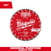 Milwaukee 14in. DIAMOND MAX™ Segmented Turbo, General Purpose Diamond Blade, 49-93-9014, main product view