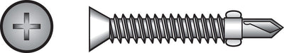HILLMAN No. 10-24 X 1 in. L Phillips Wafer Head Self-Drilling Screws w/Wings 100 pk