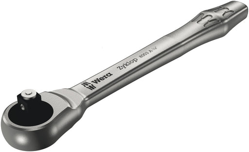 Wera 8003 A Zyklop Metal Ratchet with push-through square and 1/4" drive, 1/4" x 141 mm 05004003001, view 2