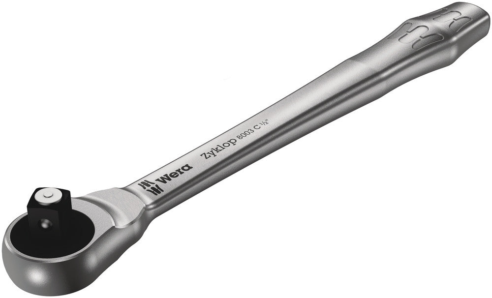Wera 8003 C Zyklop Metal Ratchet with push-through square and 1/2" drive, 1/2" x 281 mm 05004063001, view 2
