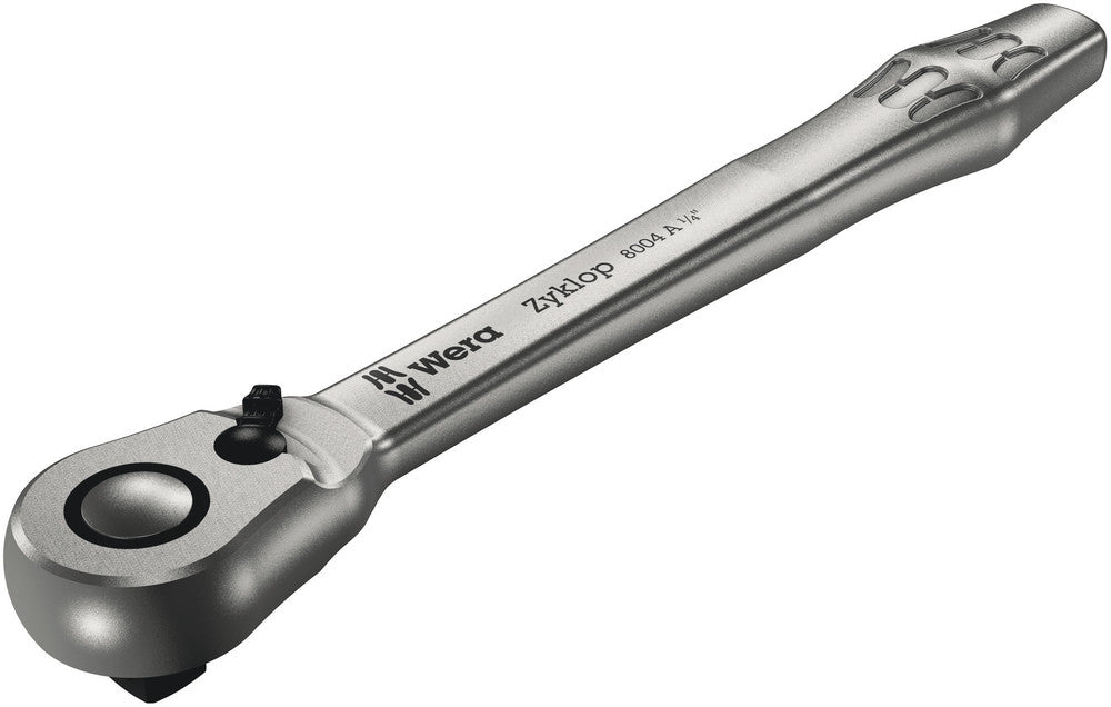 Wera 8004 A Zyklop Metal Ratchet with switch lever and 1/4" drive, 1/4" x 141 mm 05004004001, view 2