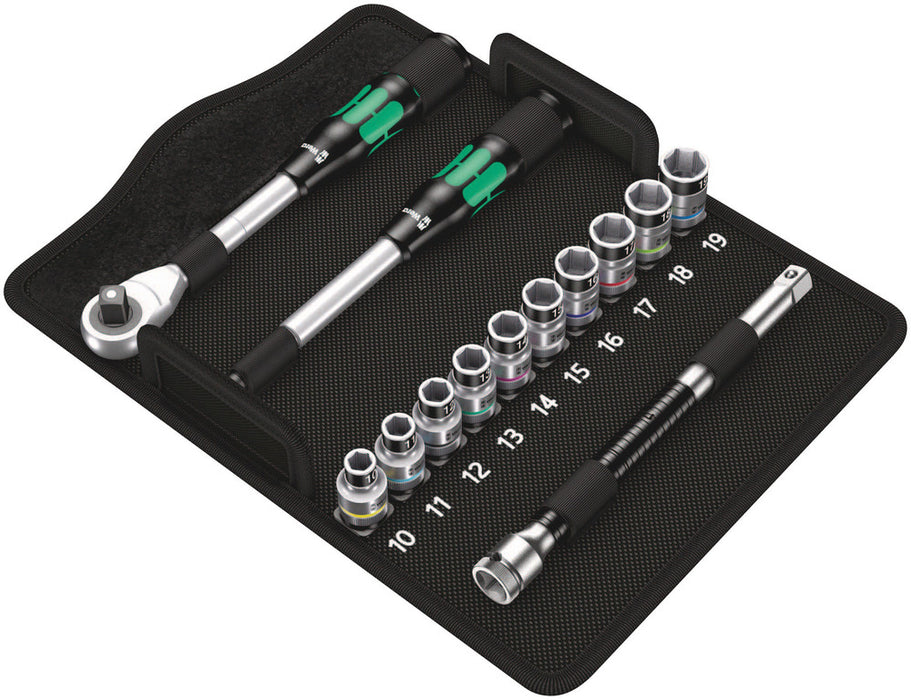 8006 SC 1 Zyklop Hybrid Ratchet Set, 1/2" drive, metric