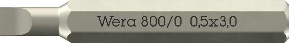 800/0 Micro bits for slotted screws