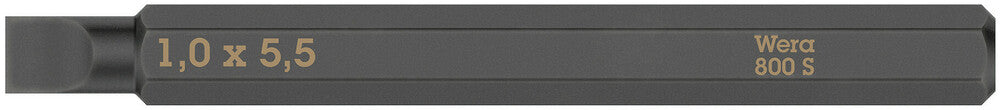 800 S Slotted bits for impact screwdrivers