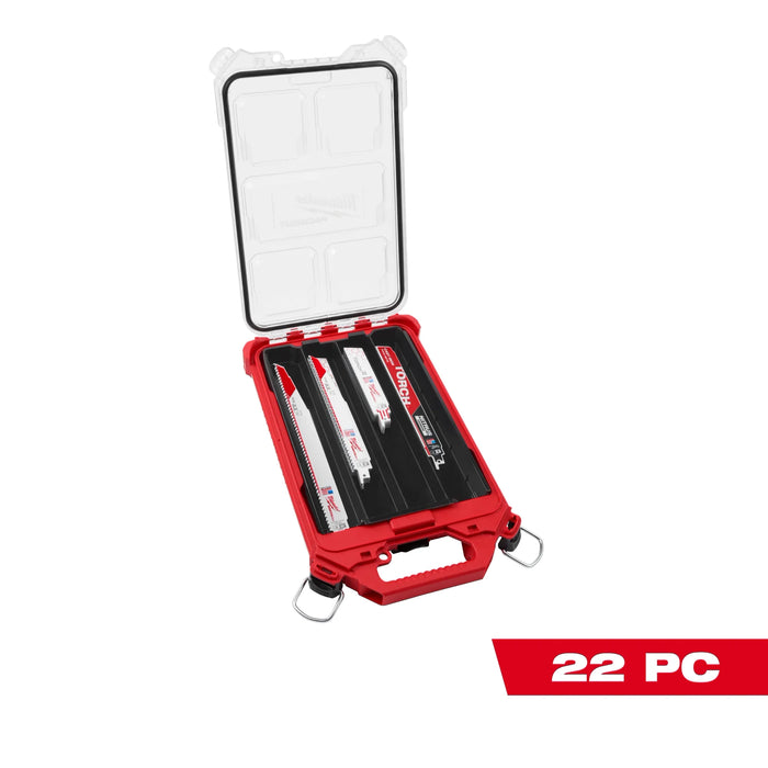 Milwaukee Sawzall Bi-Metal Reciprocating Saw Blade Set 22 pc 49-22-5640, main product view