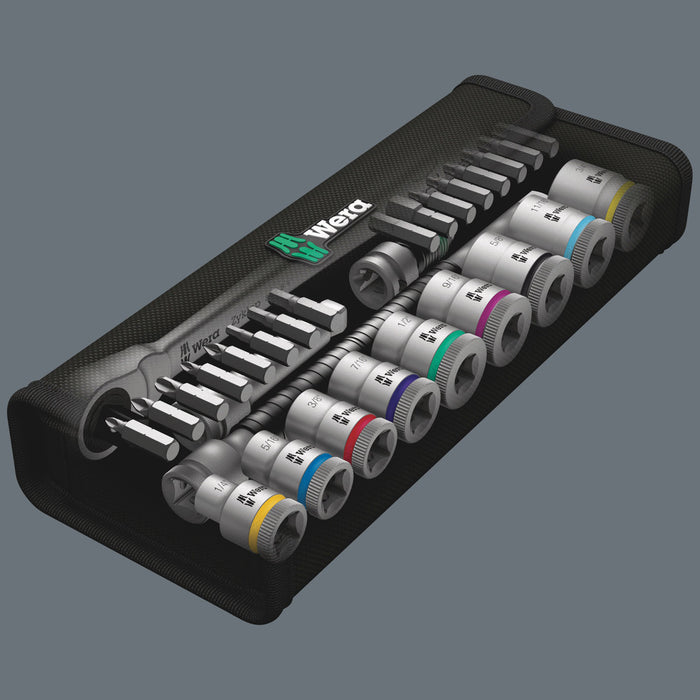 Wera 8100 SB 11 Zyklop Metal Ratchet Set with switch lever, 3/8" drive, imperial, 29 pieces 05004051001, view 10