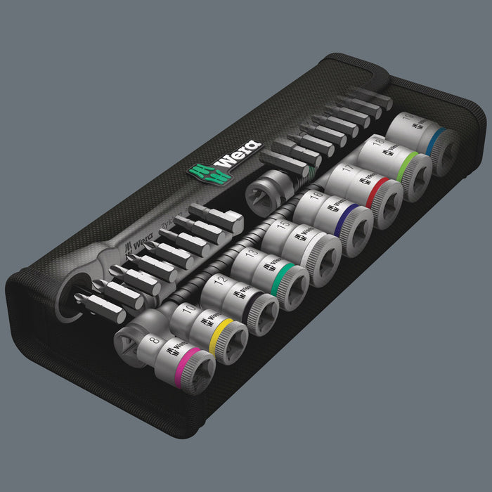 Wera 8100 SB 7 Zyklop Metal Ratchet Set with push-through square, 3/8" drive, metric, 29 pieces 05004047001, view 10