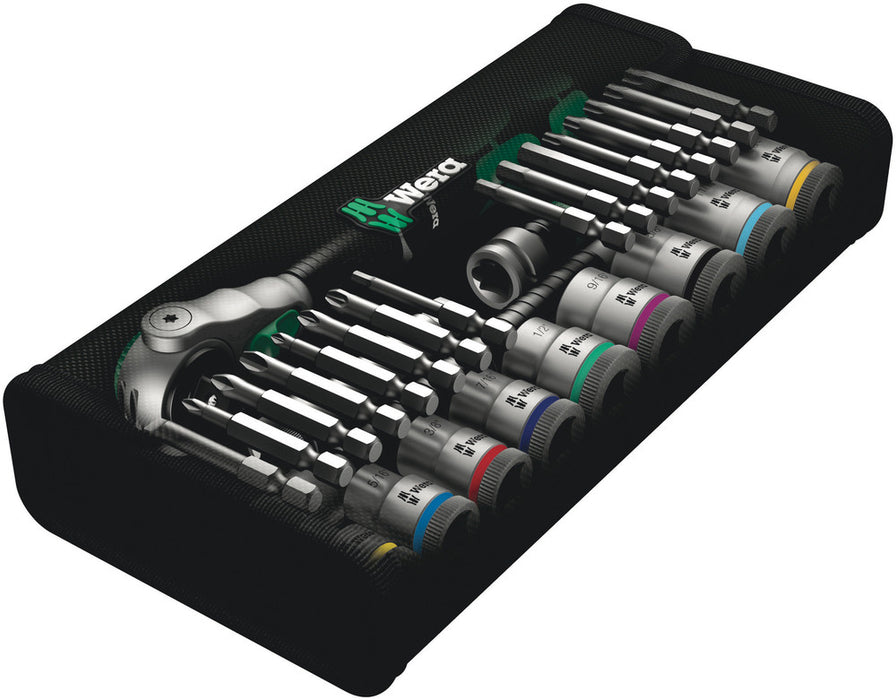 Wera 8100 SB 9 Zyklop Speed Ratchet Set, 3/8" drive, imperial, 29 pieces 05004049001, view 2