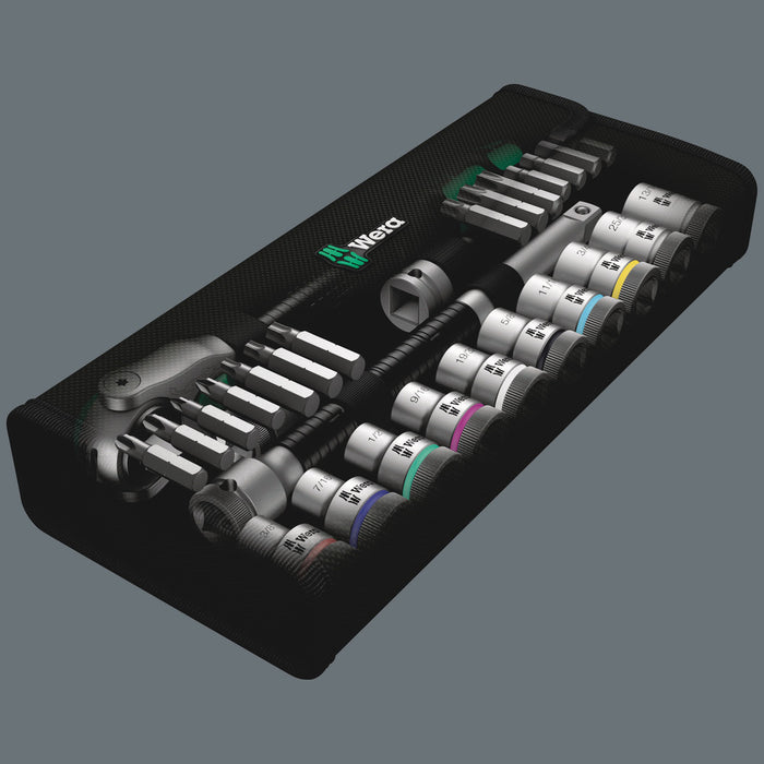 Wera 8100 SC 9 Zyklop Speed Ratchet Set, 1/2" drive, imperial, 28 pieces 05004079001, view 10