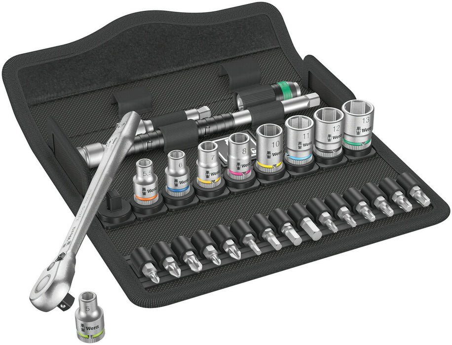 8100 SA 8 Zyklop Metal Ratchet Set with switch lever, 1/4" drive, metric