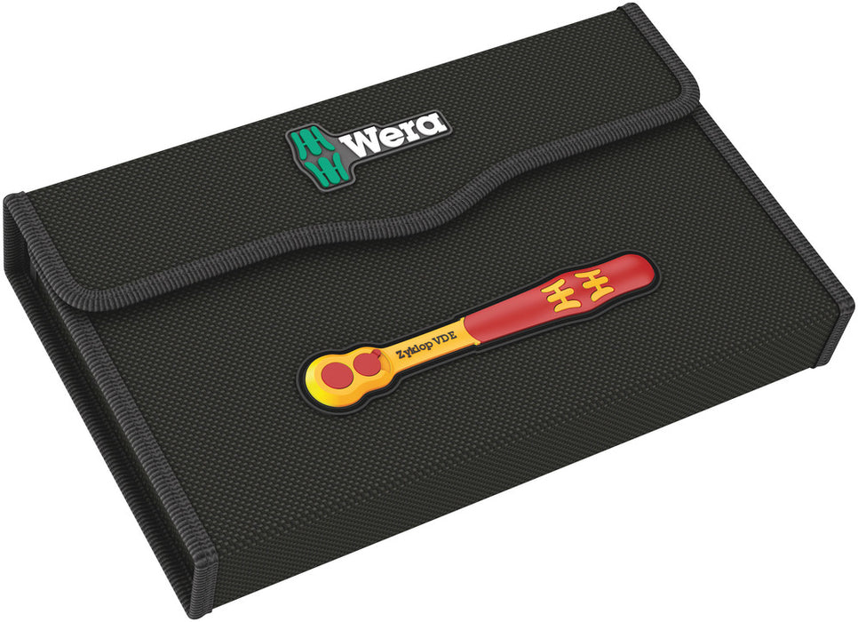 Wera 8100 SB VDE 1 Zyklop Ratchet set, insulated, switch lever, 3/8" drive, metric, 17 pieces 05004970001, view 2
