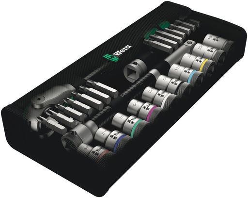 Wera 8100 SC 9 Zyklop Speed Ratchet Set, 1/2" drive, imperial, 28 pieces 05004079001, view 2