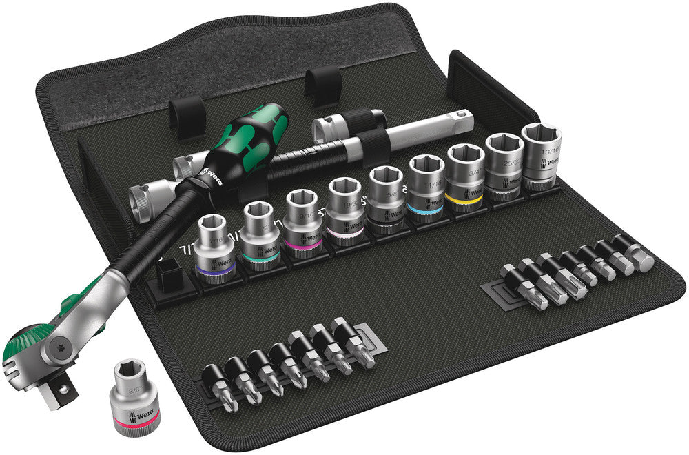 8100 SC 9 Zyklop Speed Ratchet Set, 1/2" drive, imperial
