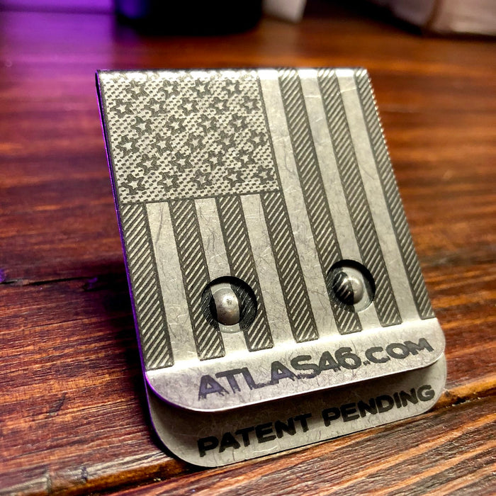 Nelson Freedom Tape Measure Clip, Old Glory (Silver)