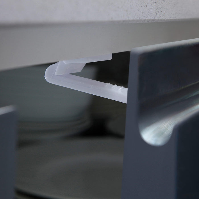 Dreambaby Safety Catches - Child Proofing Cabinet & Drawer Latches - White - 12 Pack - Model L181