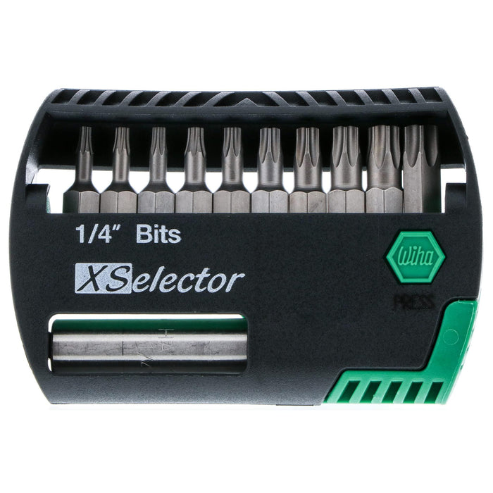 Wiha 79447 X-Selector Bit Set with Tamper Resistant Torx Bits and Quick Release Holder