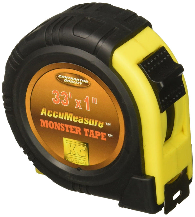 KC Professional 90133 Rubber Monster Tape Measure, 1 x 33"