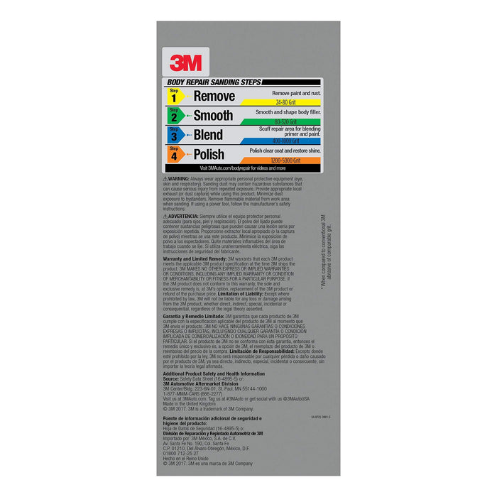 3M Trizact Performance Sandpaper, 03064, 3-2/3 in x 9 in, 3000 grit