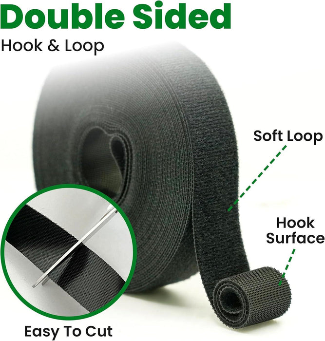 Hook and Loop Cable Tie Roll, 3/4 inch x 25 yards 10 pack Free Shipping