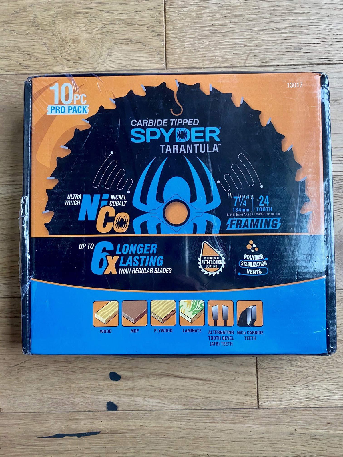 Spyder 10 pc 7 1/4 inch 24 Tooth Framing/Construction Saw Blades ...