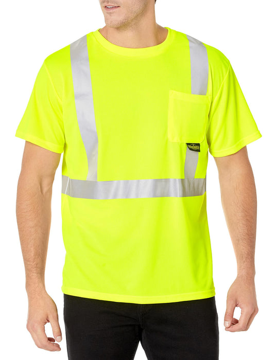 Radians unisex adult St11 Industrial Safety Shirt Short Sleeve, Safety Green, X-Large US