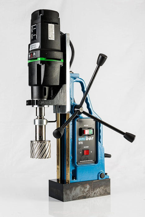 Unibor Magnetic Metal Pillar Drill Press - Unibor�s E70/1 (120v) Magnetic Drilling Machine 2 3/4" Max Diameter Cut, 4" DOC 1800W Electric Bench Mag Drill Press Power Tool (52.9lbs)