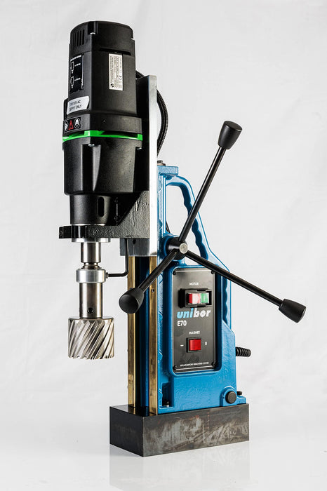Unibor Magnetic Metal Pillar Drill Press - Unibor�s E70/1 (120v) Magnetic Drilling Machine 2 3/4" Max Diameter Cut, 4" DOC 1800W Electric Bench Mag Drill Press Power Tool (52.9lbs)