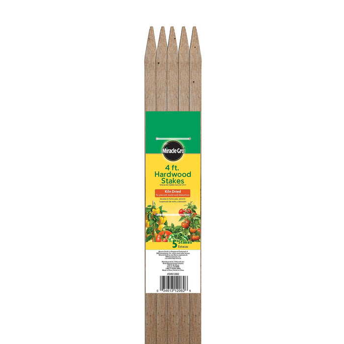 Bond Manufacturing SMG12062 Hardwood Stakes, 4-Feet x 3/4 by 3/4-Inch, 5-Pack, Brown/A
