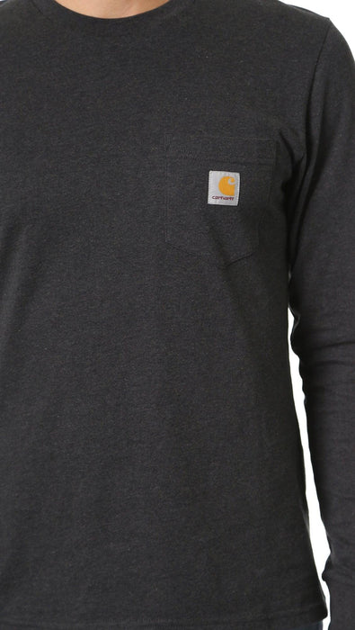 CarharttmensLoose Fit Heavyweight Long-Sleeve Pocket T-ShirtBlackSmall