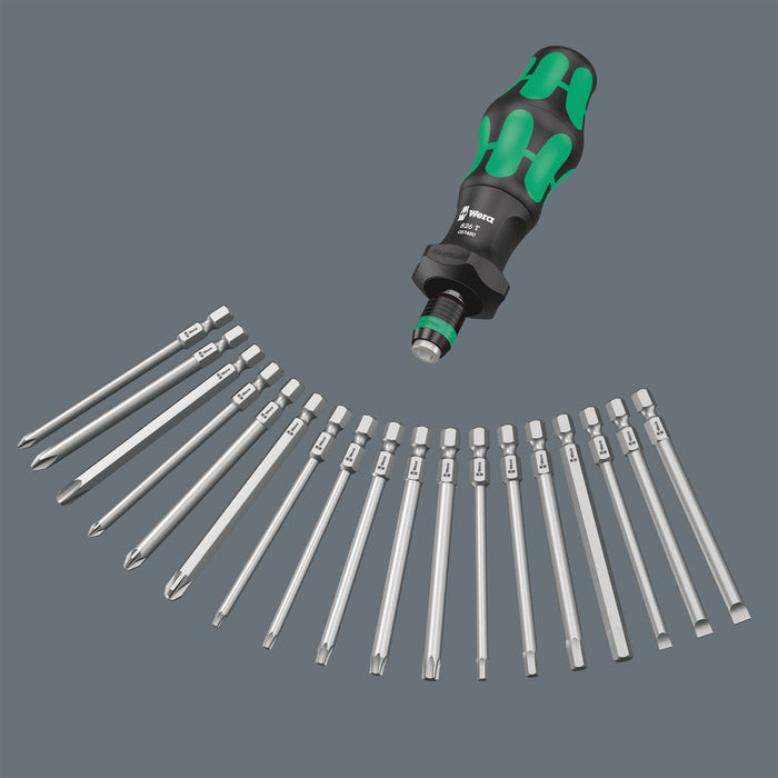 Wera 826 T Kraftform Turbo bitholding handle with Rapidaptor quick-release chuck, 1/4" x 146 mm 05057480001, view 7