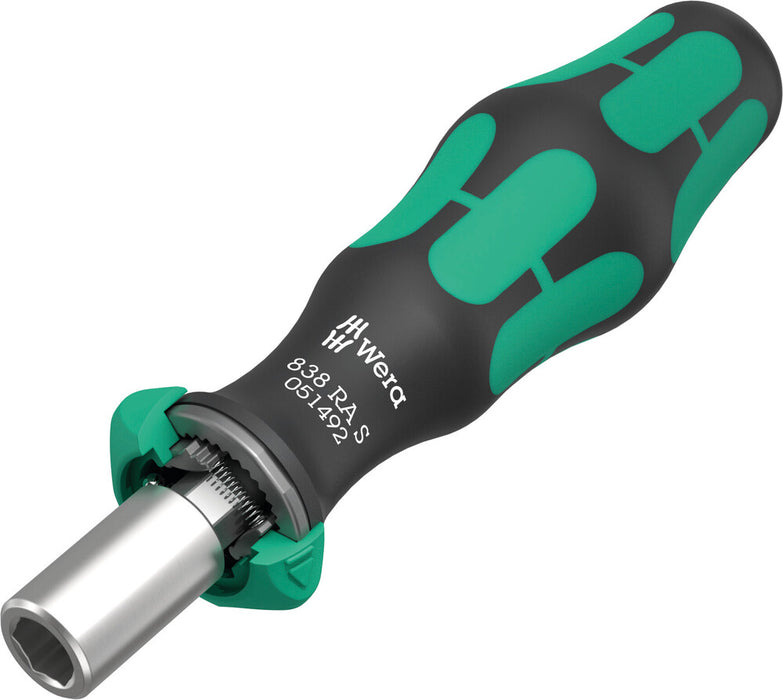838 RA S Bit-holding handle with ratchet functionality, 1/4"