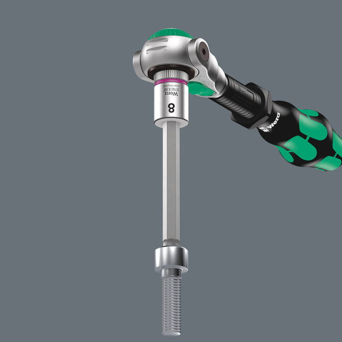Wera 8740 B HF Imperial 1 Zyklop bit socket set with holding function, 3/8" drive, 7 pieces 05003181001, view 3