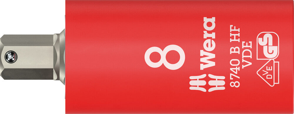 8740 B VDE HF Zyklop Hex bit socket, insulated, with holding function, 3/8" drive